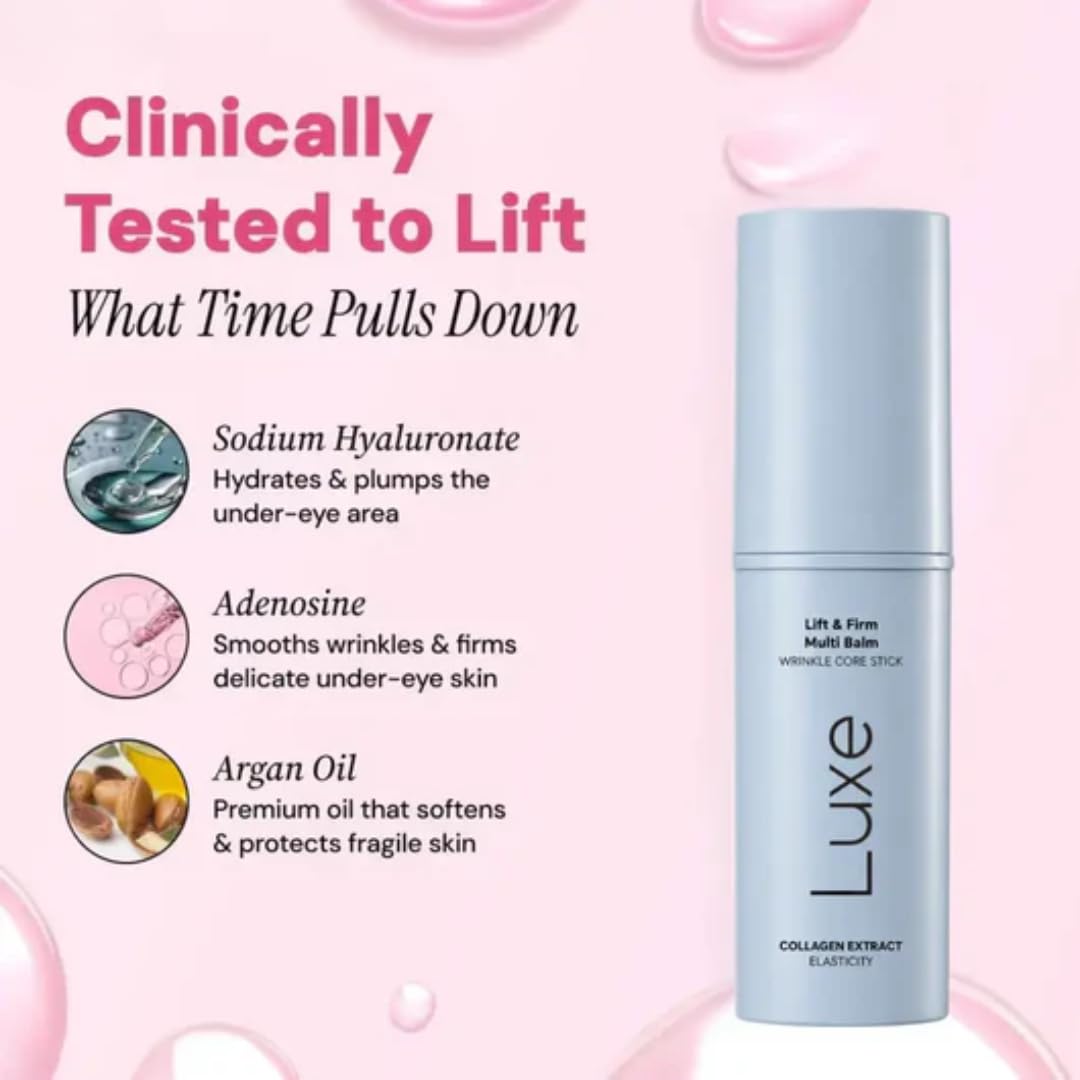 Luxe Korean Under Eye Balm – Lift & Firm 3-in-1 Multi Balm Stick, Hydrating, Smoothing, and Refreshing Eye Care for Dark Circles, Puffiness, and Fine Lines, with PDRN Collagen Extract