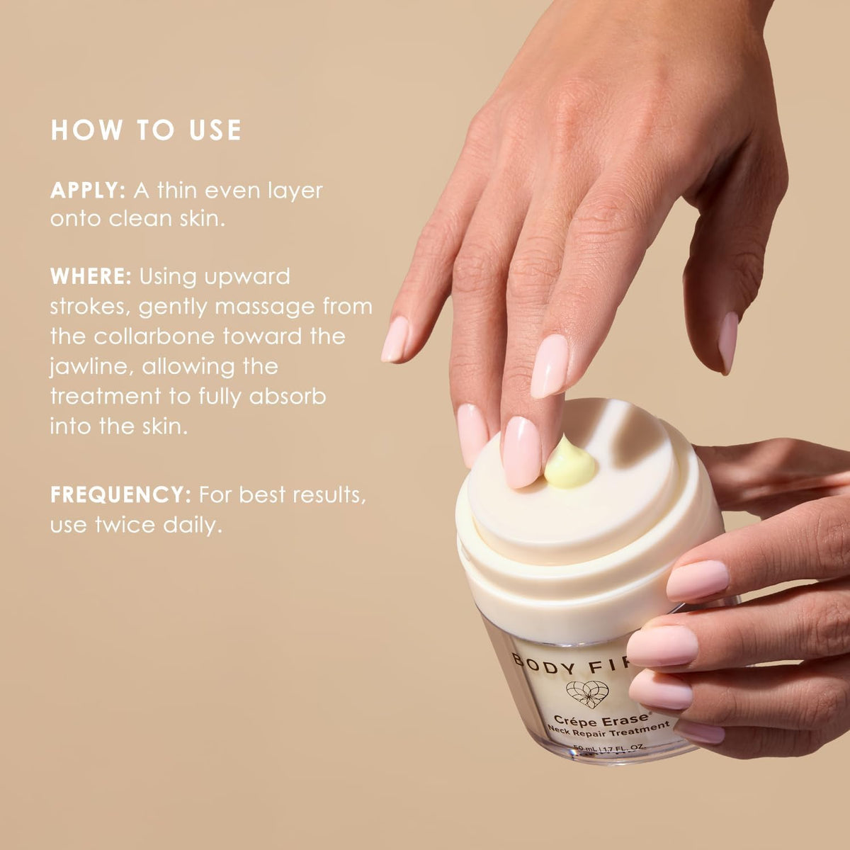 Crepe Erase BODY FIRM Neck Repair Treatment, Retinol Cream, 1.7 FL Oz