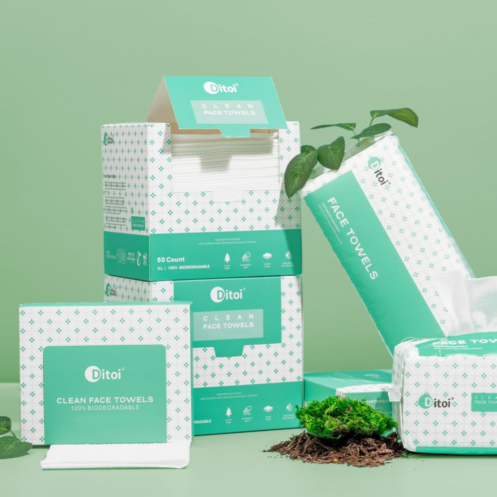 Ditoi Face Towels XXL, Ultra‑Soft Disposable Facial Towels