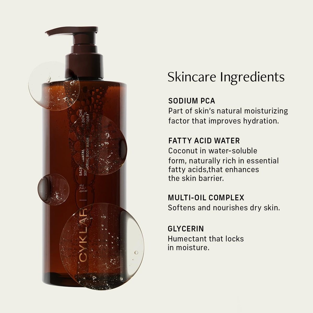 CYKLAR - Nutrient Rich Body Cream + Sensorial Body Wash - Bundle - Sacred Santal Fragrance