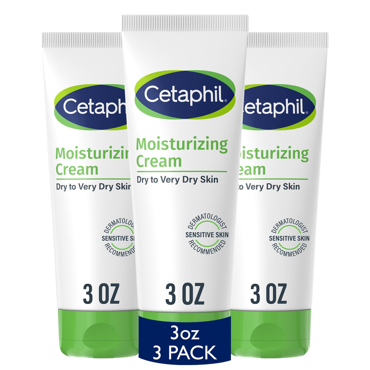 Cetaphil Moisturizing Cream, Sensitive, Dry Skin, Fragrance Free, 1oz, 12ct