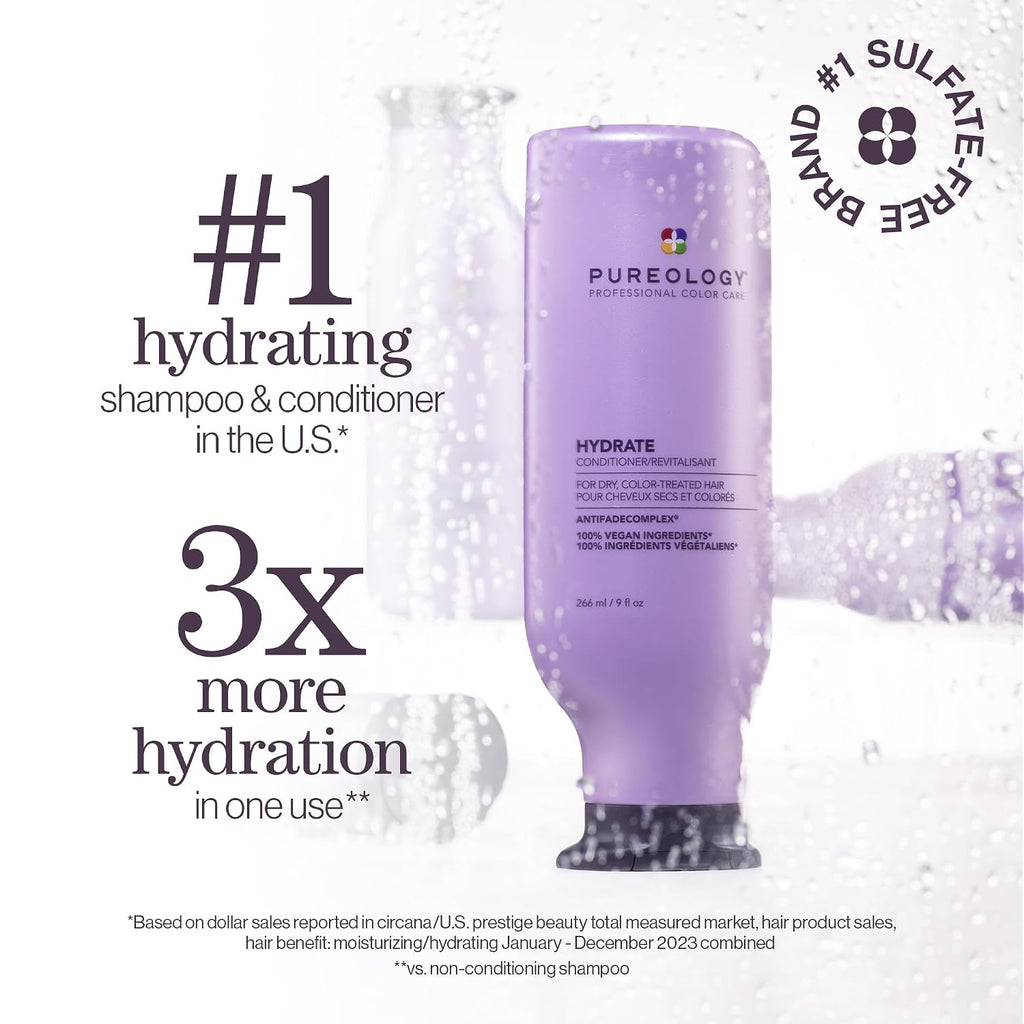 Pureology Hydrate Conditioner – Moisturizes Dry & Color-Treated Hair