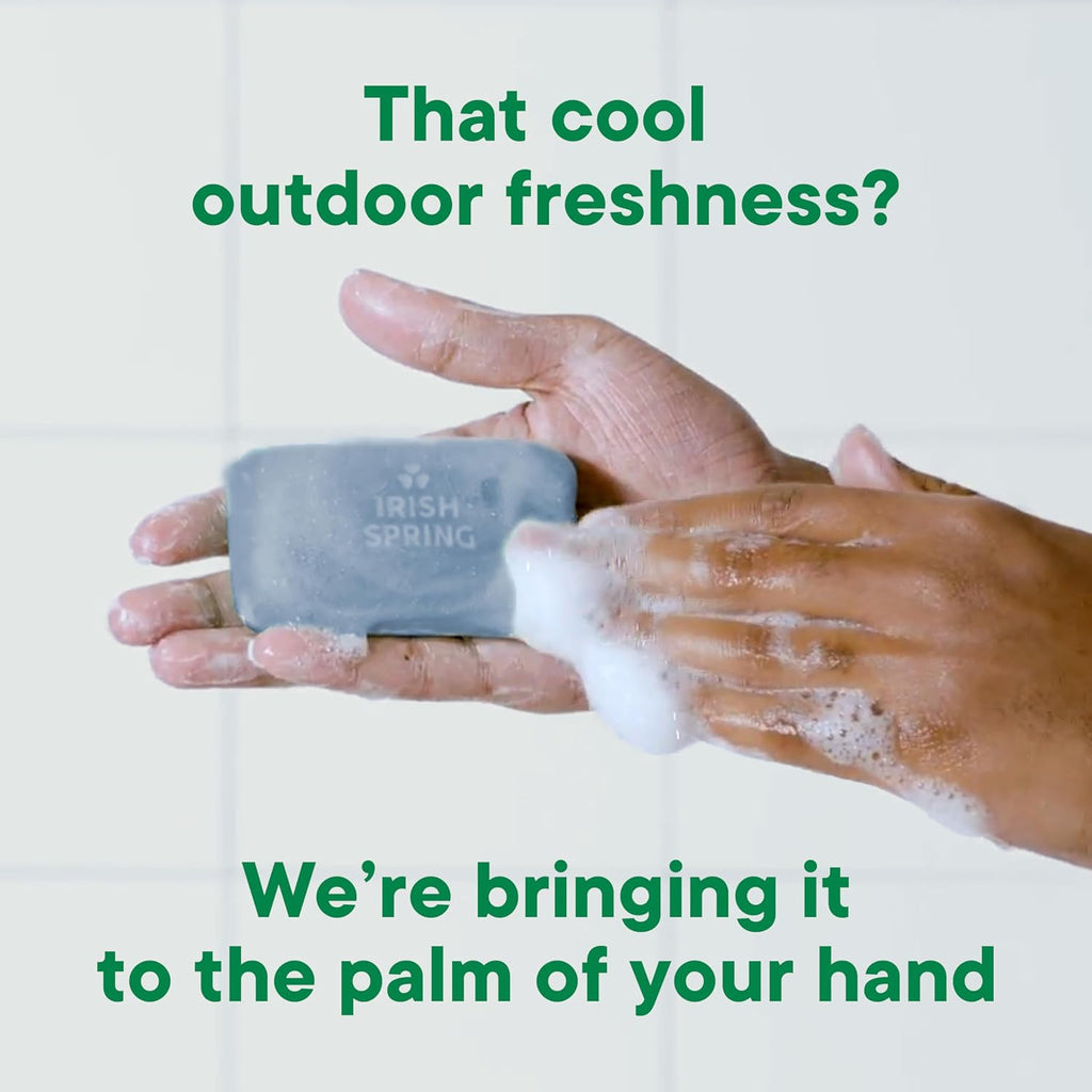 Irish Spring Moisture Blast Deodorant Bar Soap for Men, 3.7 oz (12 Pack)