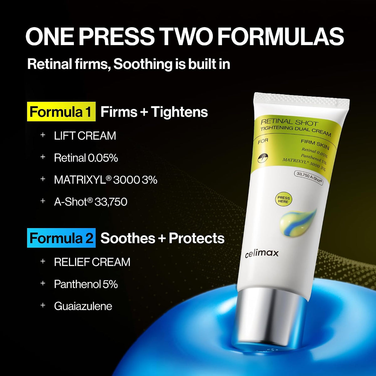 celimax The Vita-A Retinal Shot Tightening Dual Cream, 1.69 fl.oz