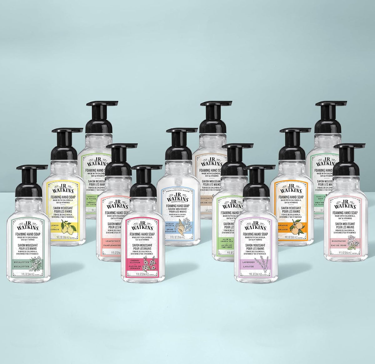 J.R. Watkins Moisturizing Foam Hand Soap Refill 2 Pack, Lemon, 28 fl oz