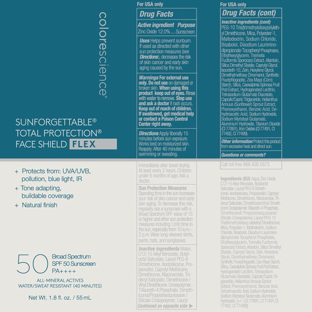Colorescience, Total Protection Face Shield Flex, SPF 50