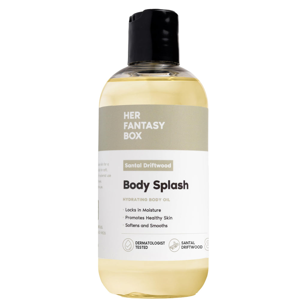 Her Fantasy Box | Body Splash Hydrating Body Oil (Yummy) - Moisturizing, Non-Greasy Formula for Soft, Smooth Skin - All-Natural, Lightweight & Nourishing