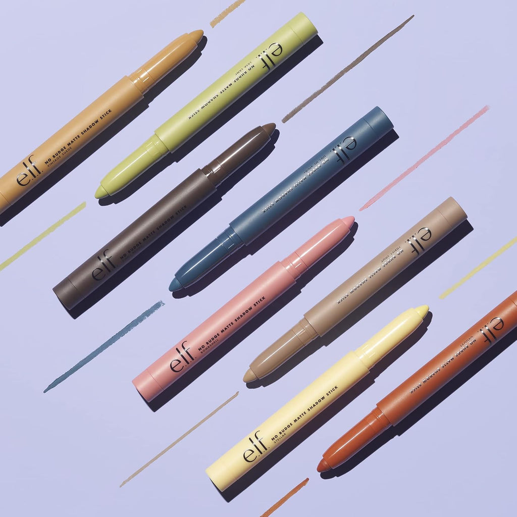 e.l.f. No Budge Matte Shadow Stick, One-Swipe Cream Eyeshadow Stick, Long-Wear & Crease Resistant, Matte Finish, Vegan & Cruelty-Free, Out Of Sight