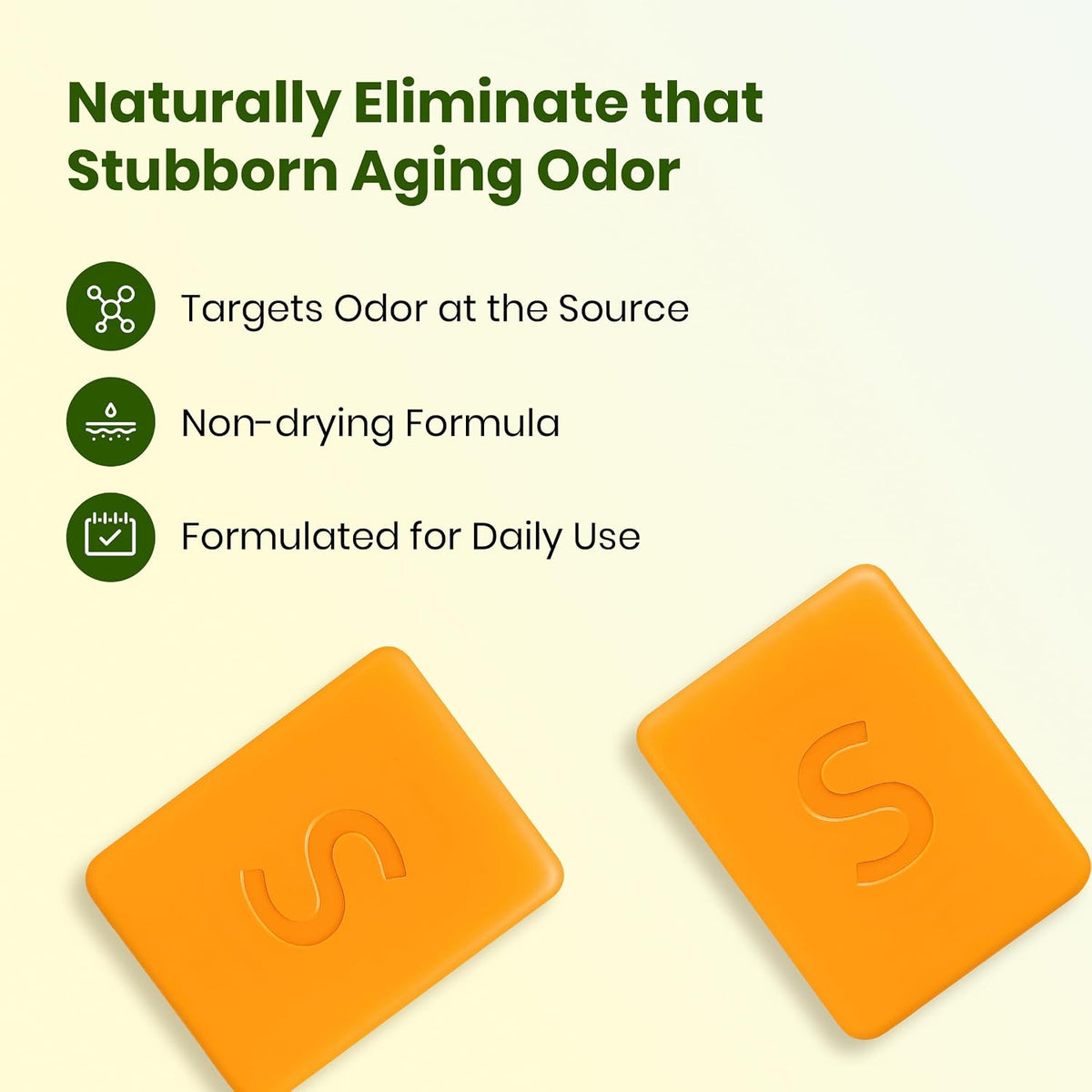 Japanese Persimmon Soap for Old People Smell, 2 Pack