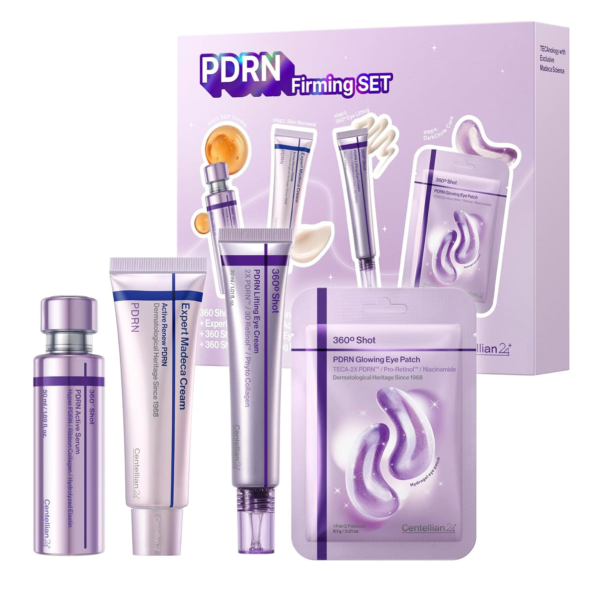 CENTELLIAN 24 PDRN Firming Set - Serum, Face Cream & Eye Care, 4 Pieces