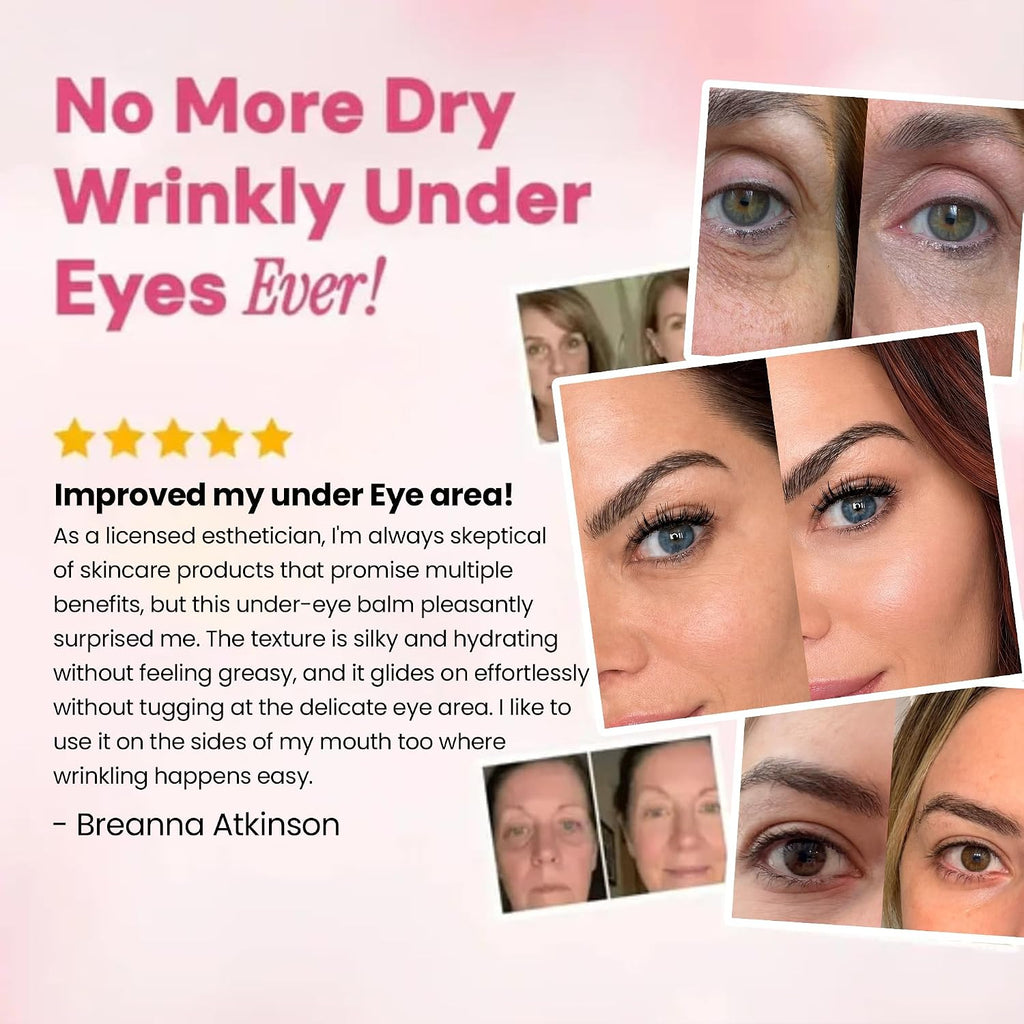 Luxe Korean Under Eye Balm – Lift & Firm 3-in-1 Multi Balm Stick, Hydrating, Smoothing, and Refreshing Eye Care for Dark Circles, Puffiness, and Fine Lines, with PDRN Collagen Extract